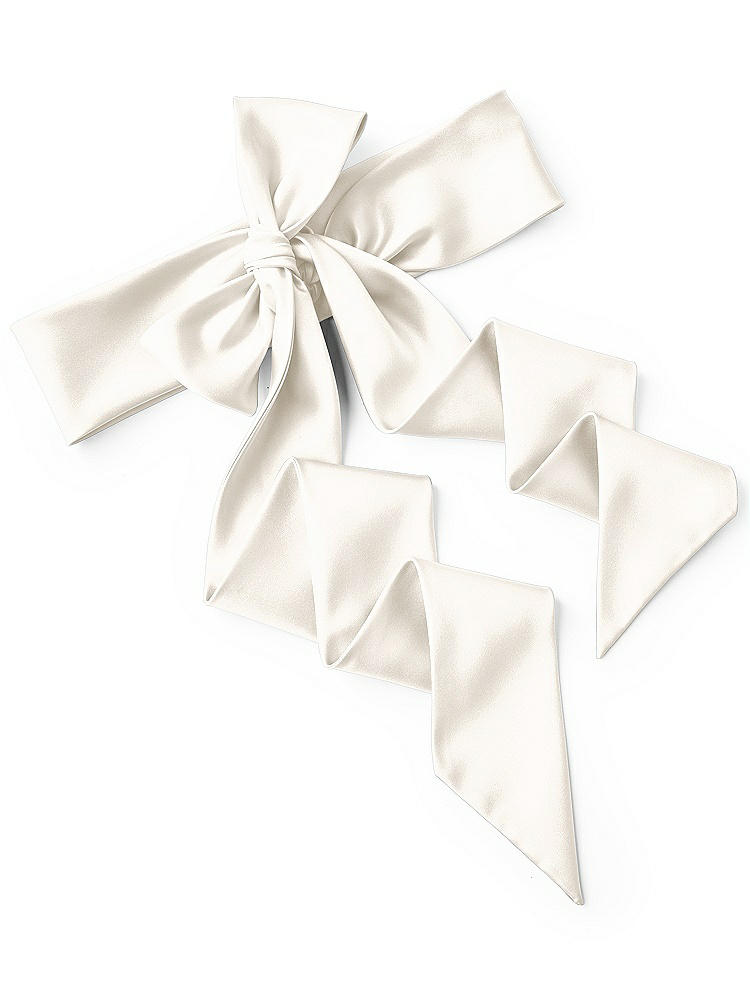 Back View - Ivory Satin Twill Wedding Sash