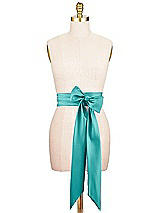 Alt View 1 Thumbnail - Jade Satin Twill Wedding Sash