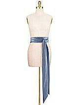 Front View Thumbnail - Larkspur Blue Satin Twill Wedding Sash