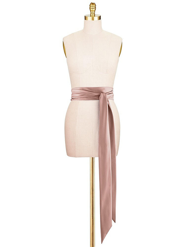 Front View - Neu Nude Satin Twill Wedding Sash