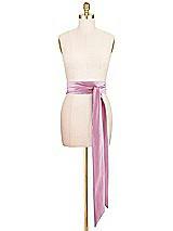 Front View Thumbnail - Powder Pink Satin Twill Wedding Sash