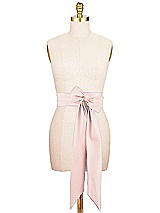 Alt View 1 Thumbnail - Rose - PANTONE Rose Quartz Satin Twill Wedding Sash