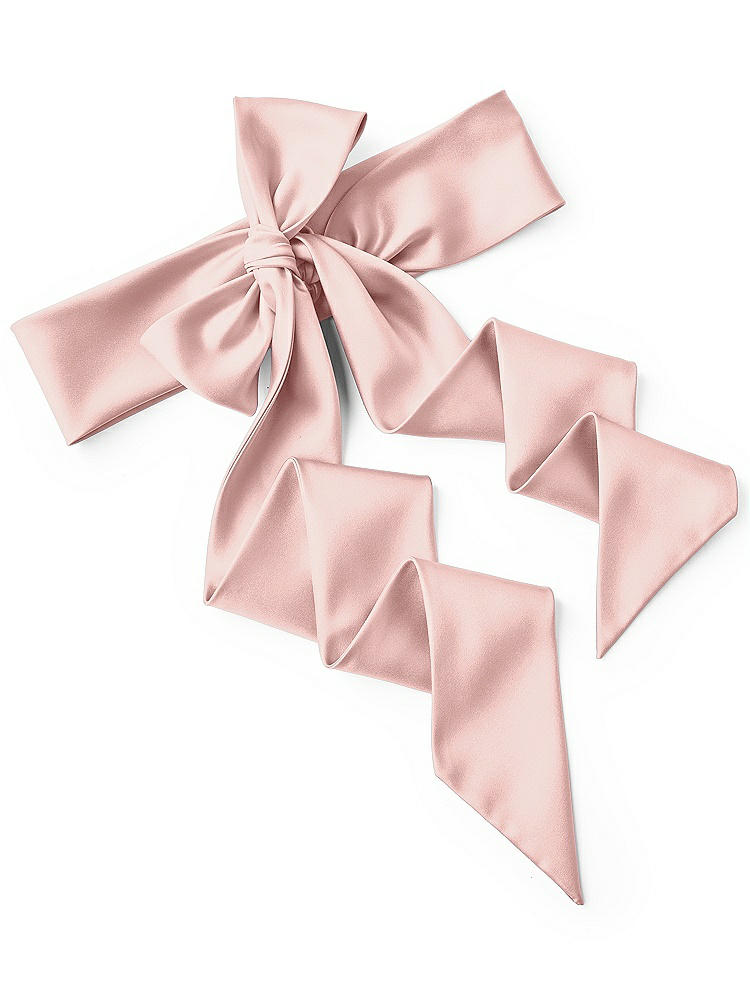 Back View - Rose - PANTONE Rose Quartz Satin Twill Wedding Sash