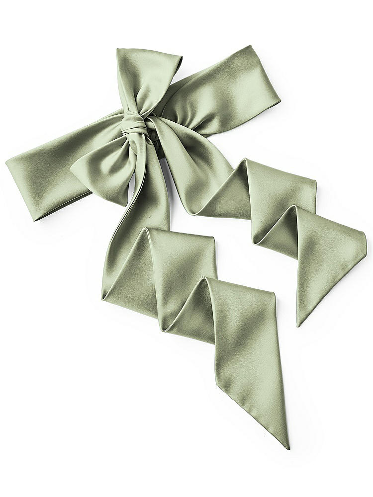 Back View - Sage Satin Twill Wedding Sash