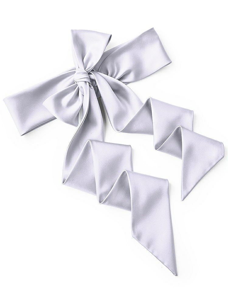 Back View - Silver Dove Satin Twill Wedding Sash