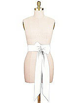 Alt View 1 Thumbnail - White Satin Twill Wedding Sash