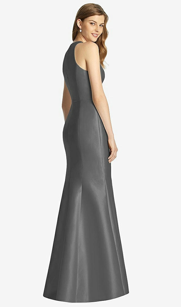 Back View - Gunmetal Bella Bridesmaid Dress BB121