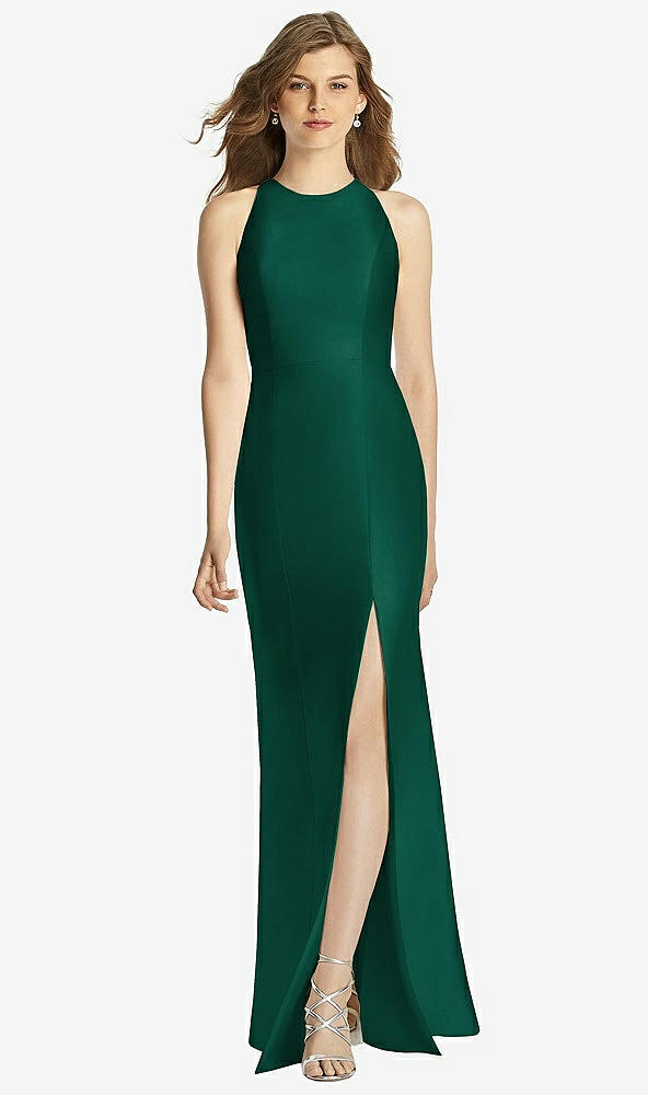 Front View - Hunter Green Bella Bridesmaid Dress BB121