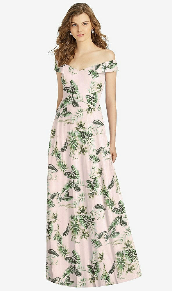 Front View - Palm Beach Print Bella Bridesmaid Dress BB123