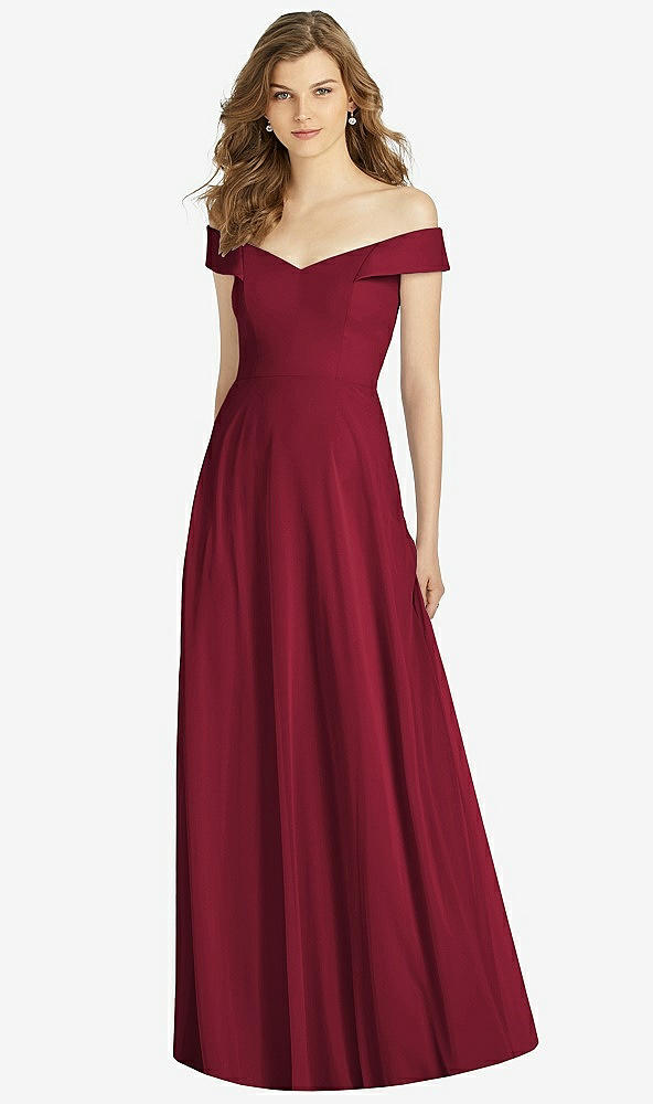 Front View - Burgundy Bella Bridesmaid Dress BB123