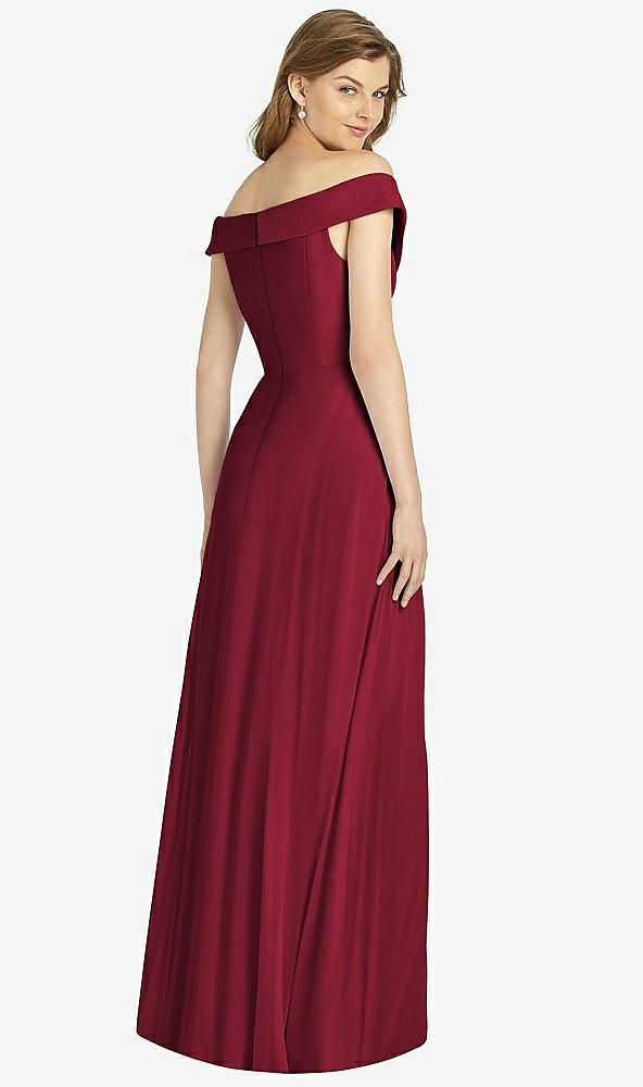 Back View - Burgundy Bella Bridesmaid Dress BB123