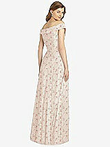 Rear View Thumbnail - Coquette Floral Print Bella Bridesmaid Dress BB123