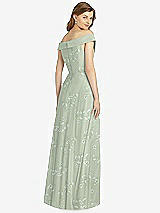 Rear View Thumbnail - Vintage Primrose Sage Bella Bridesmaid Dress BB123