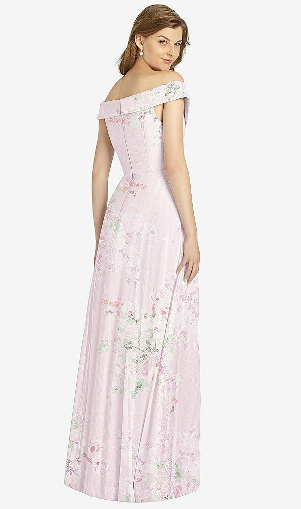 Back View - Watercolor Print Bella Bridesmaid Dress BB123