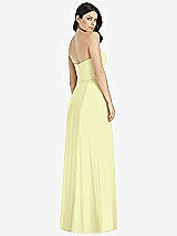 Rear View Thumbnail - Butter Yellow Strapless Notch Chiffon Maxi Dress