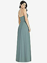 Rear View Thumbnail - Icelandic Strapless Notch Chiffon Maxi Dress