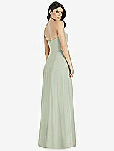 Rear View Thumbnail - Celadon Strapless Notch Chiffon Maxi Dress