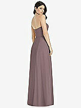 Rear View Thumbnail - French Truffle Strapless Notch Chiffon Maxi Dress