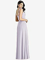 Rear View Thumbnail - Moondance Tie-Shoulder Chiffon Maxi Dress with Front Slit