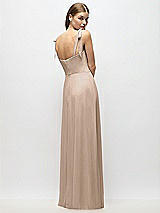 Alt View 3 Thumbnail - Topaz Tie-Shoulder Chiffon Maxi Dress with Front Slit