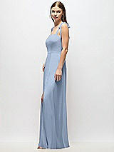Alt View 2 Thumbnail - Cloudy Tie-Shoulder Chiffon Maxi Dress with Front Slit