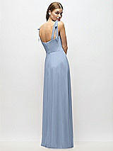Alt View 3 Thumbnail - Cloudy Tie-Shoulder Chiffon Maxi Dress with Front Slit
