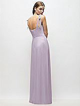 Alt View 3 Thumbnail - Lilac Haze Tie-Shoulder Chiffon Maxi Dress with Front Slit