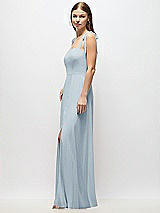 Alt View 2 Thumbnail - Mist Tie-Shoulder Chiffon Maxi Dress with Front Slit