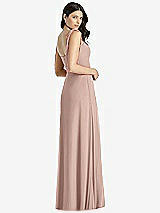 Rear View Thumbnail - Neu Nude Tie-Shoulder Chiffon Maxi Dress with Front Slit