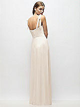 Alt View 3 Thumbnail - Oat Tie-Shoulder Chiffon Maxi Dress with Front Slit