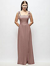Alt View 1 Thumbnail - Sienna Tie-Shoulder Chiffon Maxi Dress with Front Slit