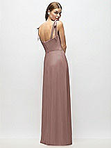 Alt View 3 Thumbnail - Sienna Tie-Shoulder Chiffon Maxi Dress with Front Slit