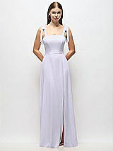 Alt View 1 Thumbnail - Silver Dove Tie-Shoulder Chiffon Maxi Dress with Front Slit