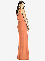 Rear View Thumbnail - Sweet Melon Blouson Bodice Mermaid Dress with Front Slit