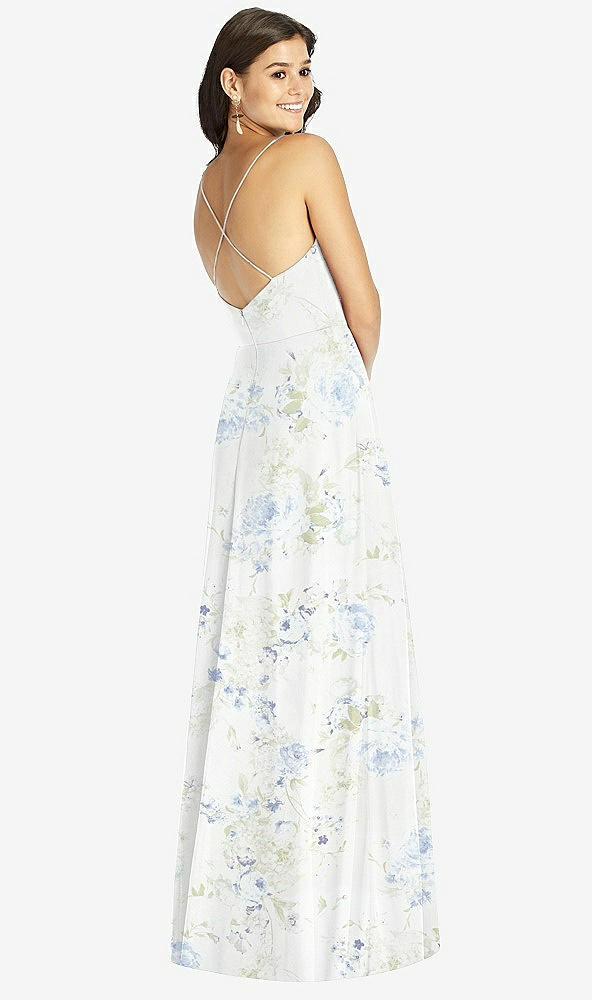 Back View - Bleu Garden Criss Cross Back A-Line Maxi Dress