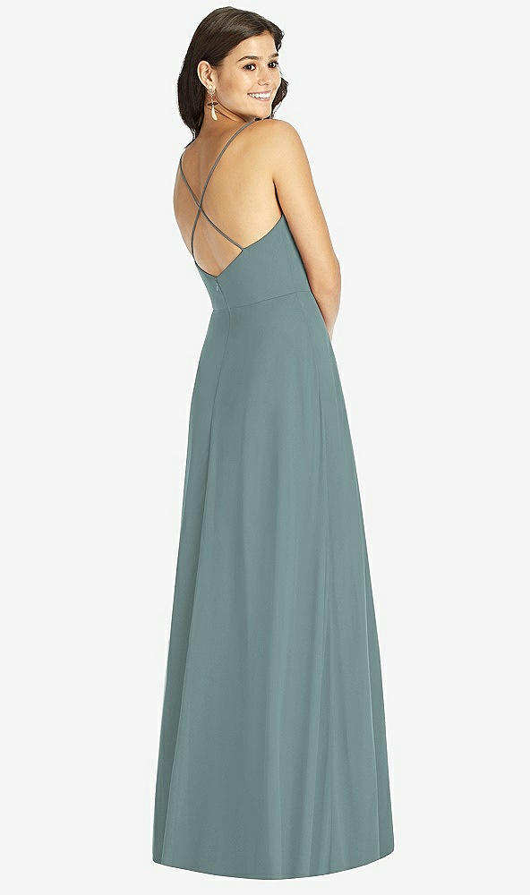 Back View - Icelandic Criss Cross Back A-Line Maxi Dress