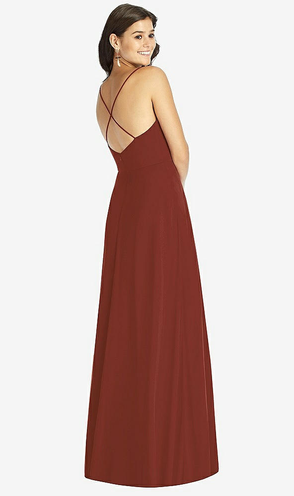 Back View - Auburn Moon Criss Cross Back A-Line Maxi Dress