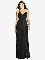 Front View Thumbnail - Black Criss Cross Back A-Line Maxi Dress