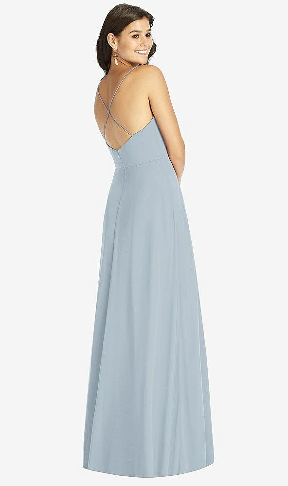 Back View - Mist Criss Cross Back A-Line Maxi Dress