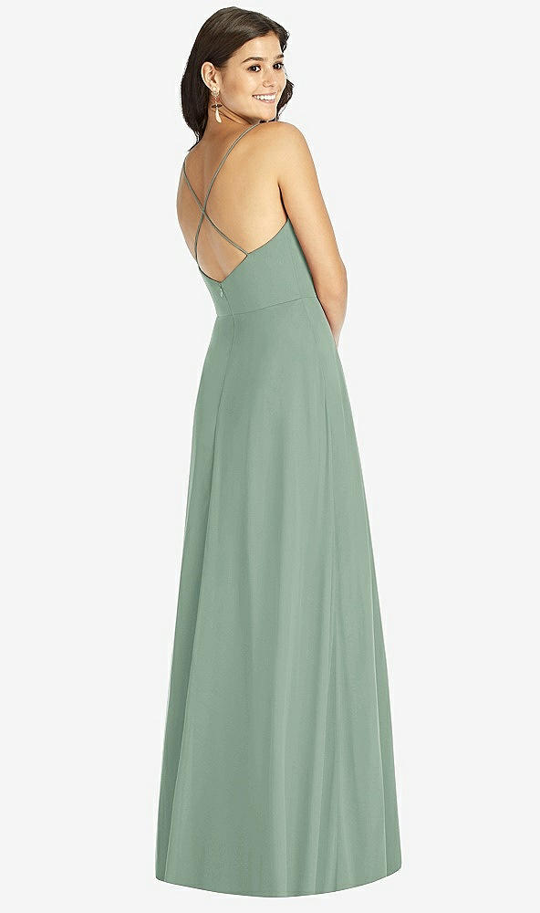 Back View - Seagrass Criss Cross Back A-Line Maxi Dress