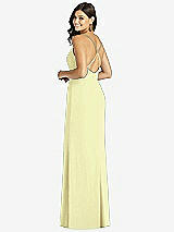 Rear View Thumbnail - Butter Yellow Criss Cross Back Mermaid Wrap Dress