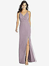 Front View Thumbnail - Lilac Dusk Criss Cross Back Mermaid Wrap Dress