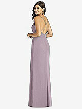 Rear View Thumbnail - Lilac Dusk Criss Cross Back Mermaid Wrap Dress