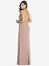 Rear View Thumbnail - Neu Nude Criss Cross Back Mermaid Wrap Dress