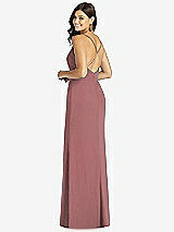 Rear View Thumbnail - Rosewood Criss Cross Back Mermaid Wrap Dress