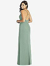 Rear View Thumbnail - Seagrass Criss Cross Back Mermaid Wrap Dress