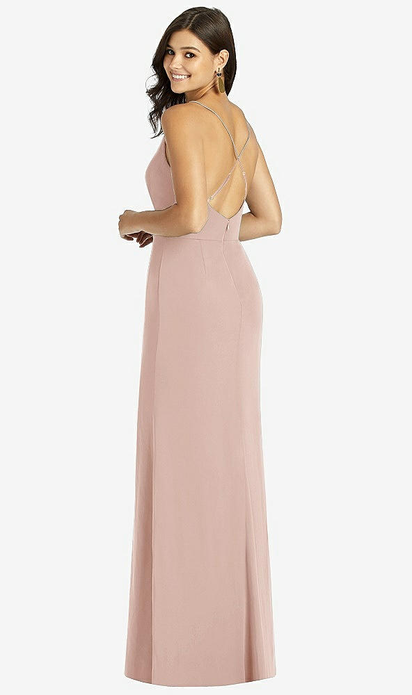 Back View - Toasted Sugar Criss Cross Back Mermaid Wrap Dress