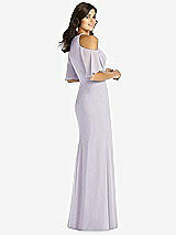 Rear View Thumbnail - Moondance Ruffle Cold-Shoulder Mermaid Maxi Dress