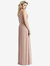 Rear View Thumbnail - Neu Nude Sleeveless Pleated Skirt Maxi Dress with Pockets