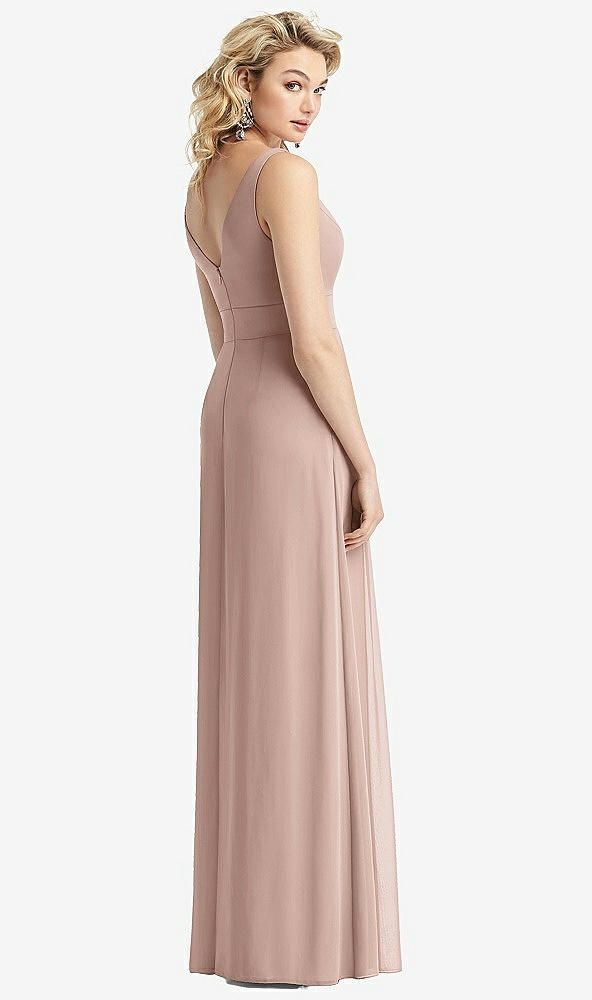 Back View - Neu Nude Sleeveless Pleated Skirt Maxi Dress with Pockets